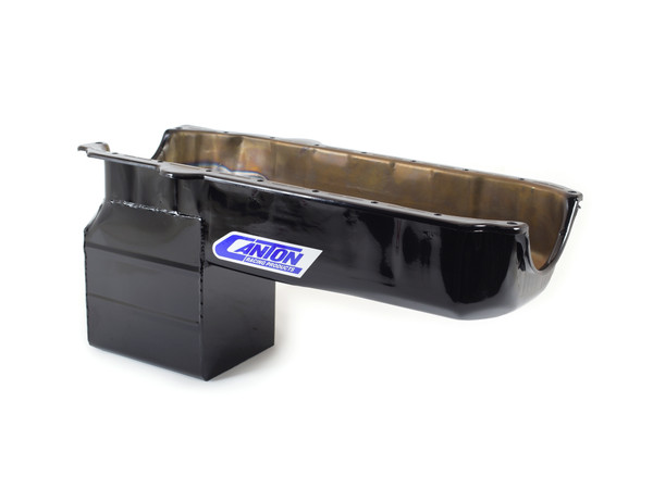 Canton 16-100 Oil Pan Small Block Chevy S10 Truck Conversion Black Powder Coat - 16-100