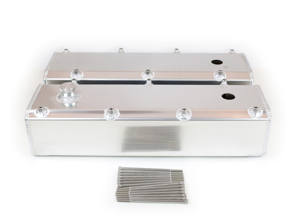 Canton 65-386 Valve Covers Big Block Ford 429/460 Fab Alum W/ Fill & PCV Ports - 65-386