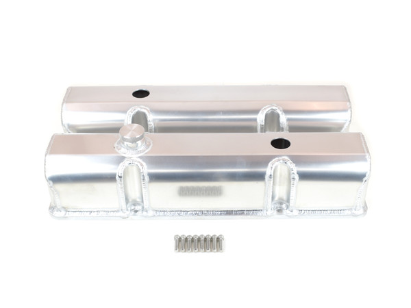 Canton 66-201 Valve Covers Lasercut Rail Small Block Chevy W Fill & PCV Ports - 66-201