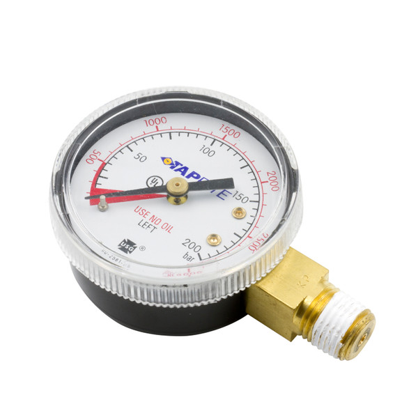 GAUGE HIGH PRESSURE FOR CO2 REGULATOR (0 TO 3000 PSI) - GHP