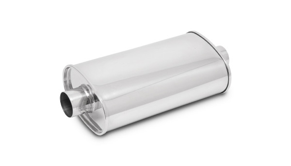 STREETPOWER Oval Muffler, 2.5" inlet/outlet (Center-Center) - 1102