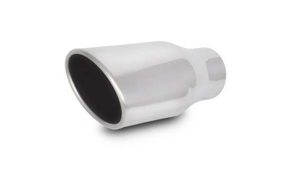 4.5" x 3" Oval Stainless Steel Tip (Single Wall, Angle Cut) - 1406