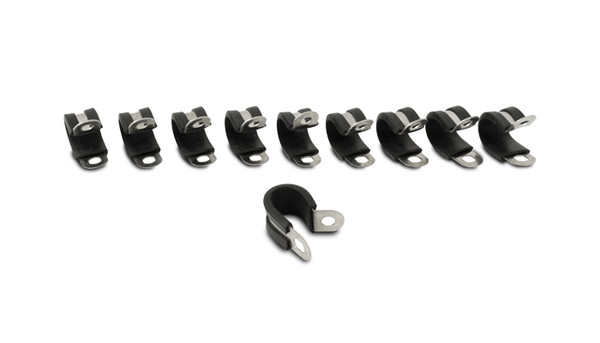 Stainless Steel Cushion P-Clamp for 0.625" O.D. hose - Pack of 10 - 17193