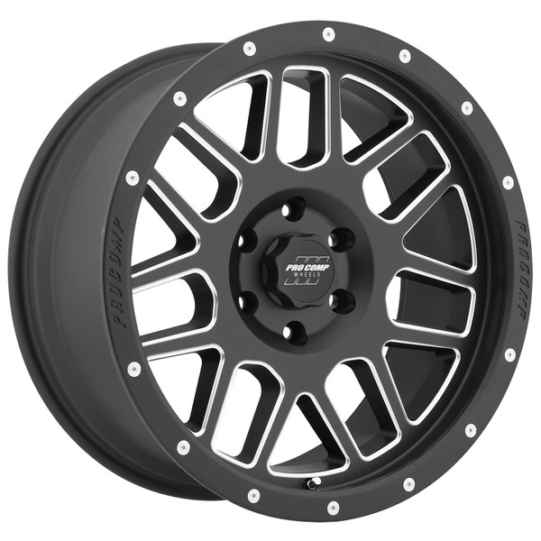 Vertigo Satin Black Milled 17x9 6x5.5 4.75BS Offset -6mm Cap P/N 5040556000 - 5140-7983