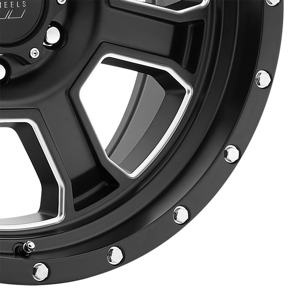 Sledge Satin Black Milled 20X9 6x5.5 5BS Offset 0mm Cap P/N 503434200 - 5143-2983