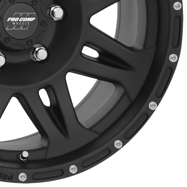 Torq Matte Black 17x8 6x5.5 4.5BS Offset 0mm Cap P/N 8425041 - 7005-7883