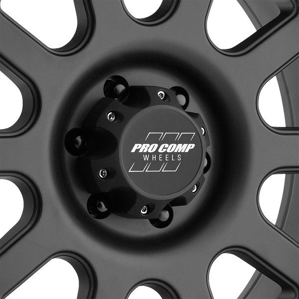 Bandido Matte Black 17x9 6x5.5 4.75BS Offset -6mm Cap P/N 703165500 - 7032-7983