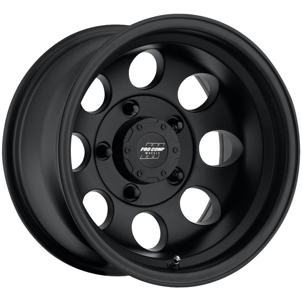 Vintage Matte Black 16x8 5x5 4BS Offset -12mm Cap P/N 8327041 - 7069-6873