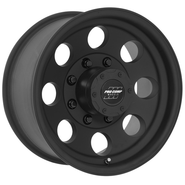 Vintage Matte Black 17x9 8x6.5 4.75BS Offset -6mm Cap P/N 8515041 - 7069-7982