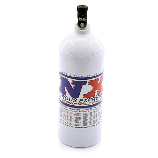 Nitrous Express 5 LB BOTTLE W/ MOTORCYCLE VALVE (5.25 DIA. X 16.14 TALL) - 11055