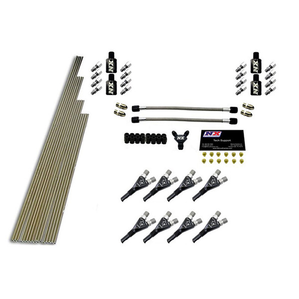 Nitrous Express 8-CYL SHARK PLUMB KIT W/O SOLENOIDS W/ 300HP JETS INCL HARDWARE - 13389