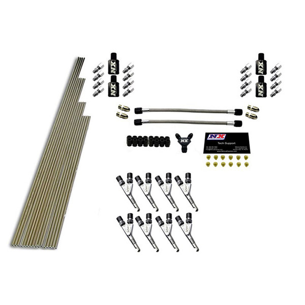 Nitrous Express 8-CYL SSV/STD PLUMBING KIT W/O SOLENOIDS W/ 300HP JETS (INCL. ALL NECESS. HARD.) - 13390