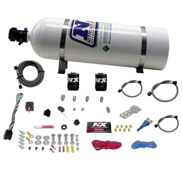 Nitrous Express FORD EFI RACE (100-150-200-250HP) SINGLE NOZZLE WITH 15LB BOTTLE - 20113-15