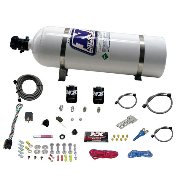 Nitrous Express DODGE EFI RACE (100-150-200-250HP) SINGLE NOZZLE WITH 15LB BOTTLE - 20316-15