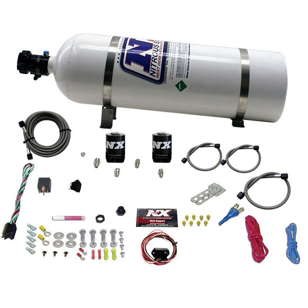 Nitrous Express UNIVERSAL FLY BY WIRE SINGLE NOZZLE SYSTEM 15LB BOTTLE INCLUDES TPS SWITCH - 20919-15
