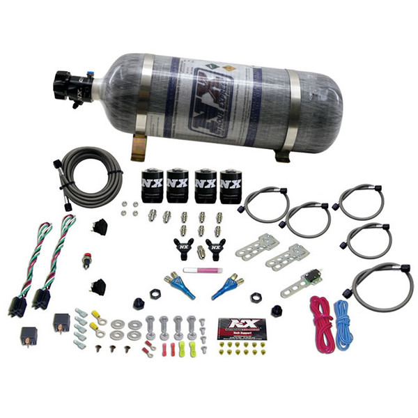 Nitrous Express SPORT COMPACT EFI DUAL STAGE (35-75) X 2 WITH COMPOSITE BOTTLE - 20927-12