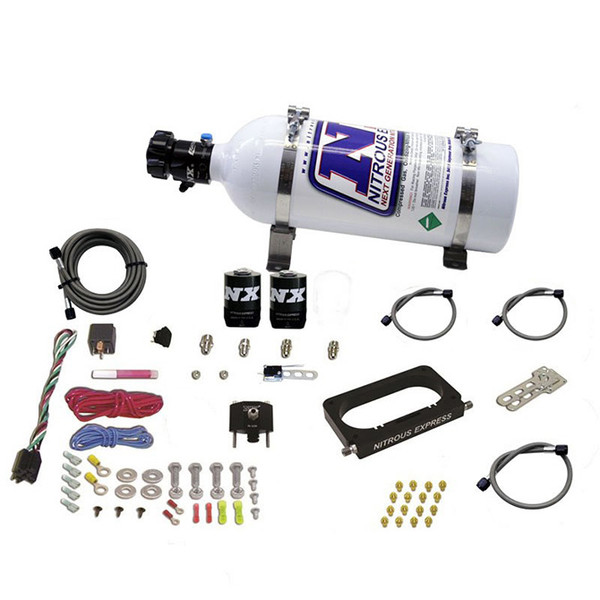Nitrous Express FORD 4 VALVE NITROUS PLATE SYSTEM (50-300HP) WITH 5LB BOTTLE - 20950-05
