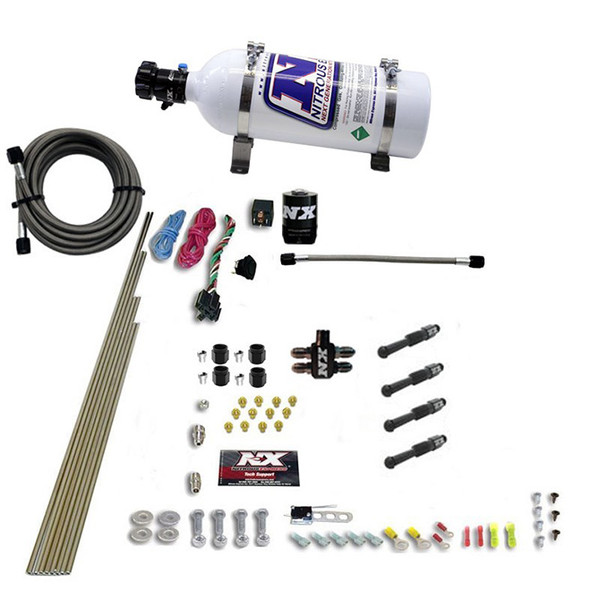 Nitrous Express DRY DIRECT PORT NITROUS SYSTEM. 4 CYLINDER W/ 5LB BOTTLE - 93046-05