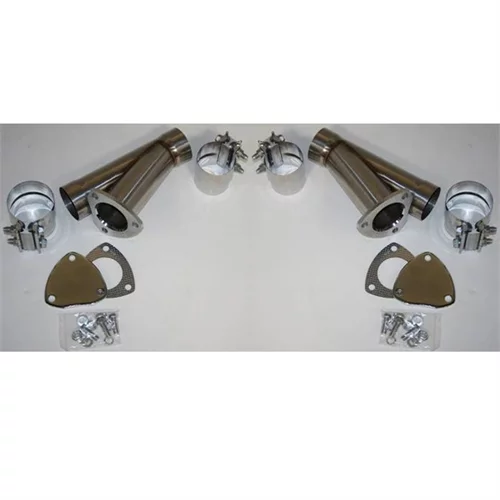 Granatelli Manual Exhaust Cutouts - Stainless Steel - Slip Fit - 305520D