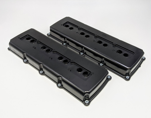 Granatelli Dodge HEMI Valve Cover Set Billet. 5.7 6.1 6.2 & 6.4 Black Anodized - VC-2010B