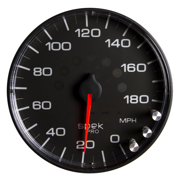 5 in. SPEEDOMETER 0-180 MPH SPEK-PRO BLACK/BLACK - P230328 5 in. SPEEDOMETER 0-180 MPH SPEK-PRO BLACK/BLACK - P230328