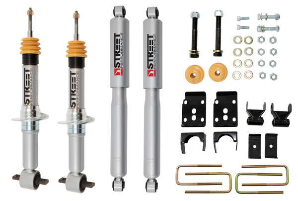 BELLTECH 1000SP LOWERING KITS  Front And Rear Complete Kit W/ Street Performance Shocks 2015-2020 Ford F150 ((All Cabs) Short Bed) +1 in. to -3 in. F/5.5 in. R W/ Street Performance Shocks - 1000SP