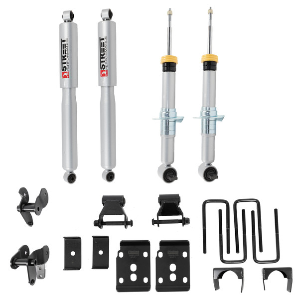 BELLTECH 1050SP LOWERING KIT Front And Rear Complete Kit W/ Street Performance Struts/Shocks 2021+ Ford F-150 2WD -1in. to -3.5in. F / -4.5in. R - 1050SP