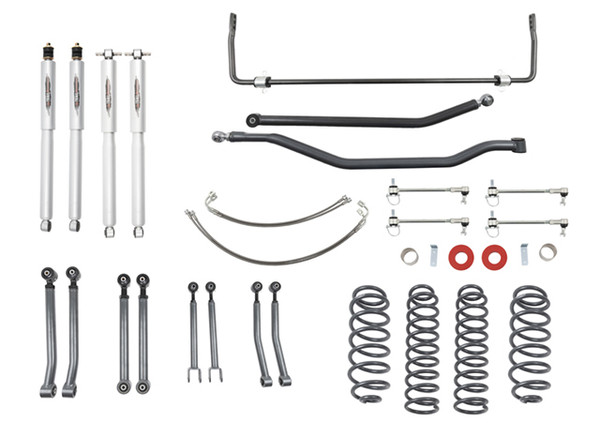 BELLTECH 153201TPS LIFT KIT 4 in. Lift Kit Inc. Front and Rear Trail Performance Struts/Shocks 2007-2017 Wrangler Rubicon Unlimited JK 4dr 4 in. Lift - 153201TPS