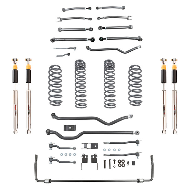 BELLTECH 153204HKP LIFT KIT 4IN. LIFT KIT INC. FRONT AND REAR TRAIL PERFORMANCE PLUS SHOCKS 2021+ WRANGLER RUBICON JL DIESEL 3.0L (4-DOOR) - 153204HKP