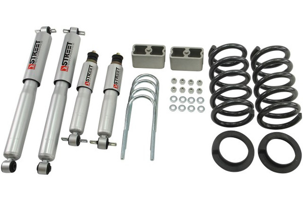 BELLTECH 627SP LOWERING KITS  Front And Rear Complete Kit W/ Street Performance Shocks 1998-2003 Chevrolet Blazer/Jimmy 6 cyl. (except Extreme) 2 in. or 3 in. F/3 in. R drop W/ Street Performance Shocks - 627SP