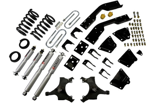 BELLTECH 968SP LOWERING KITS  Front And Rear Complete Kit W/ Street Performance Shocks 1995-1999 Chevrolet Suburban C2500 (6 Lug) 2 in. to 5 in. F/ 7 in. R drop W/ Street Performance Shocks - 968SP