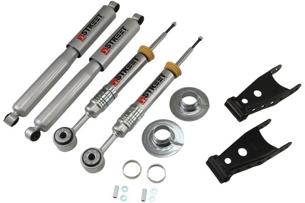 BELLTECH 970SP LOWERING KITS  Front And Rear Complete Kit W/ Street Performance Shocks 2009-2013 Ford F150 (All Cabs) 2wd Short Bed +1 in. to -3 in. F/2 in. R drop W/ Street Performance Shocks - 970SP