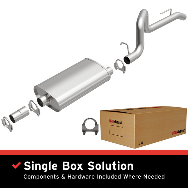 BRExhaust 1987-1992 Jeep Wrangler Direct-Fit Replacement Exhaust System - 106-0051