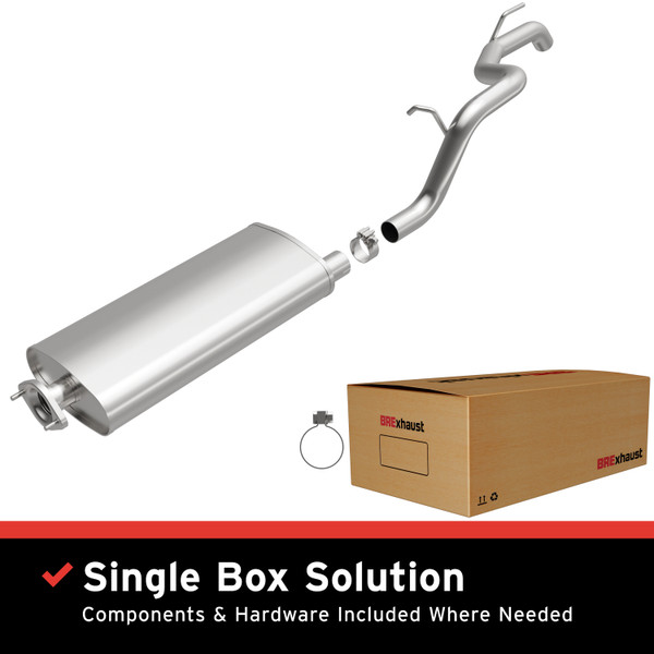 BRExhaust 2002-2007 Jeep Liberty Stainless Steel Direct-Fit Replacement Exhaust System - 116-0012