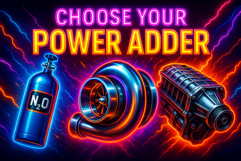 Power Adders Showdown: Nitrous Oxide vs. Turbocharger vs. Supercharger
