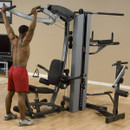 BodySolid F500 Fusion 500 Personal Trainer Gym with Optional Multi Hip Station and Vertical Knee-Raise / Dip Station