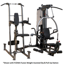 Body-Solid F600 Fusion 600 Personal Trainer Gym with Optional FCDWA FUSION Weight-Assisted Dip & Pull-Up Station