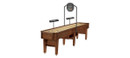 Brunswick Andover II Shuffleboard Table Shown in Chestnut with Optional Scorer and Light Set