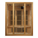 Golden Designs Maxxus "Bellevue" 3 person Low EMF FAR Infrared Sauna Canadian Hemlock