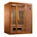 Golden Designs Maxxus "Alpine" Dual Tech 3 person Low EMF FAR Infrared Sauna Canadian Hemlock