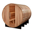 Golden Designs "Klosters" 6 Person Barrel Traditional Sauna - Pacific Cedar