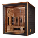 Golden Designs Visby 3 Person Outdoor-Indoor PureTech™ Hybrid Full Spectrum Sauna (GDI-8223-01) - Canadian Red Cedar Interior