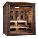 Golden Designs Karlstad 6 Person Outdoor-Indoor PureTech™ Hybrid Full Spectrum Sauna (GDI-8226-01) - Canadian Red Cedar Interior