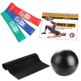 Tread Mat, Stability Exercise Ball, GoFit PowerLoop Exercise Bands