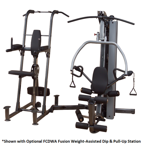BodySolid F500 Fusion 500 Personal Trainer Gym with Optional Weight-Assisted Dip & Pull-Up Station
