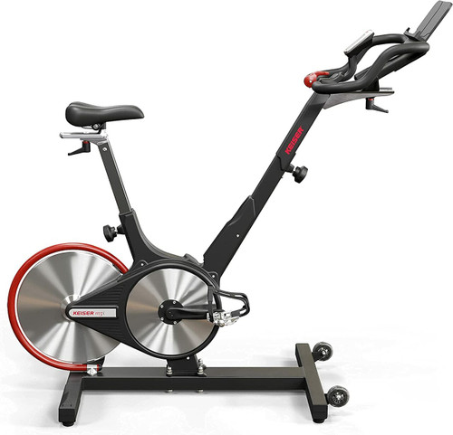 Keiser M3i Indoor Cycle with Bluetooth, Converter, Media Tray, Stretch Pads, Floor Mat, M Connect Display