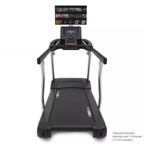 Spirit CT800 Treadmill shown with Optional Extended Handrails and TV Bracket (TV NOT Included)