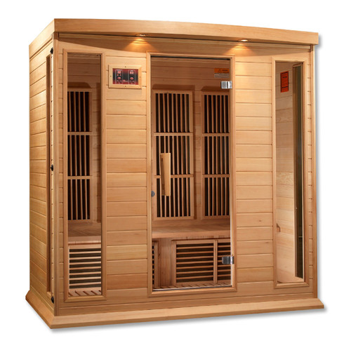 Golden Designs Maxxus 4-Person Low EMF (Under 8MG) FAR Infrared Sauna (Canadian Hemlock)