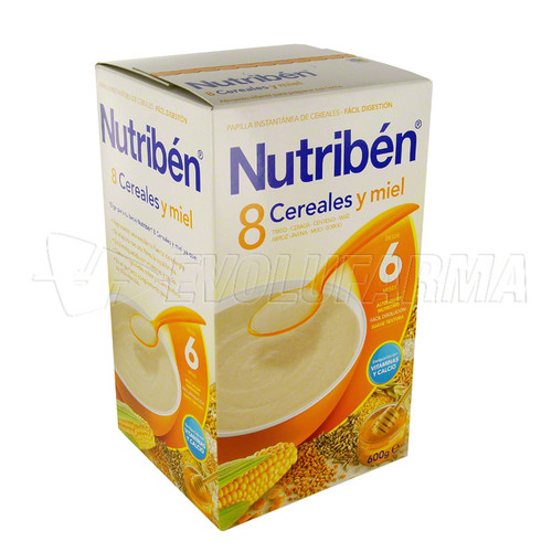 Nutriben 8 cereales y miel fibra. envase 600 g.