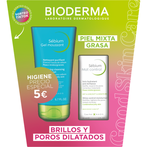 Bioderma Sébium Pack Gel Moussant + Mat Control